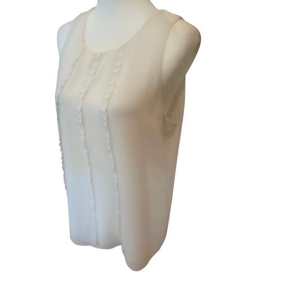 ANN TAYLOR LOFT BLOUSEN TANK TOP SHEER LINED WOMENS SIZE MEDIUM - Picture 2 of 7